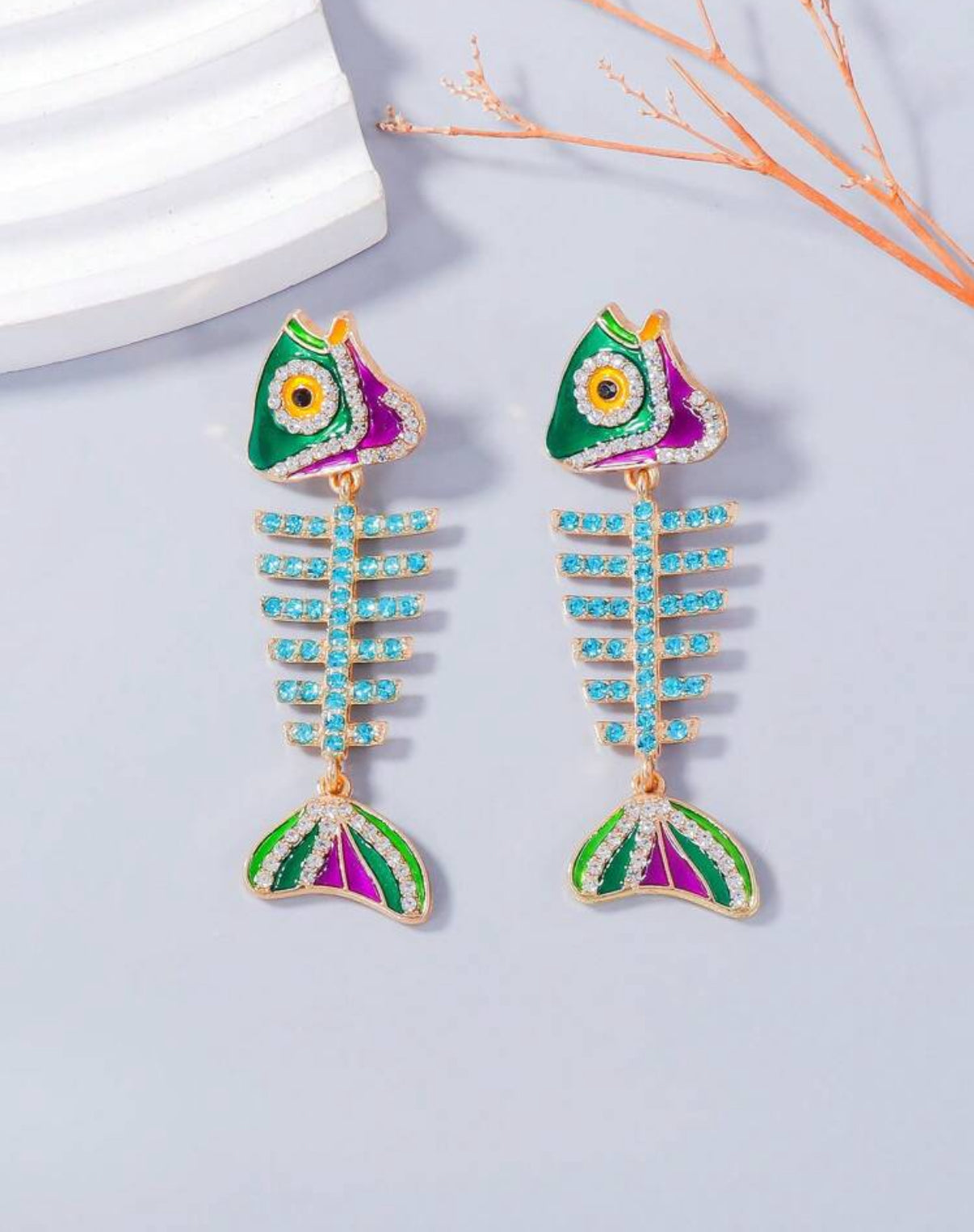 Bedazzled Bonefish Earrings