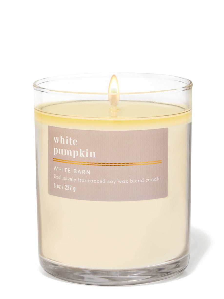 White Pumpkin Single Wick Candle
