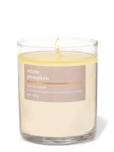 White Pumpkin Single Wick Candle
