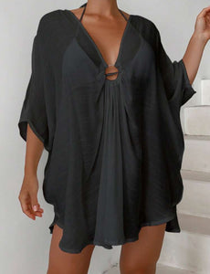 Black Beach Cover Up (One Size)