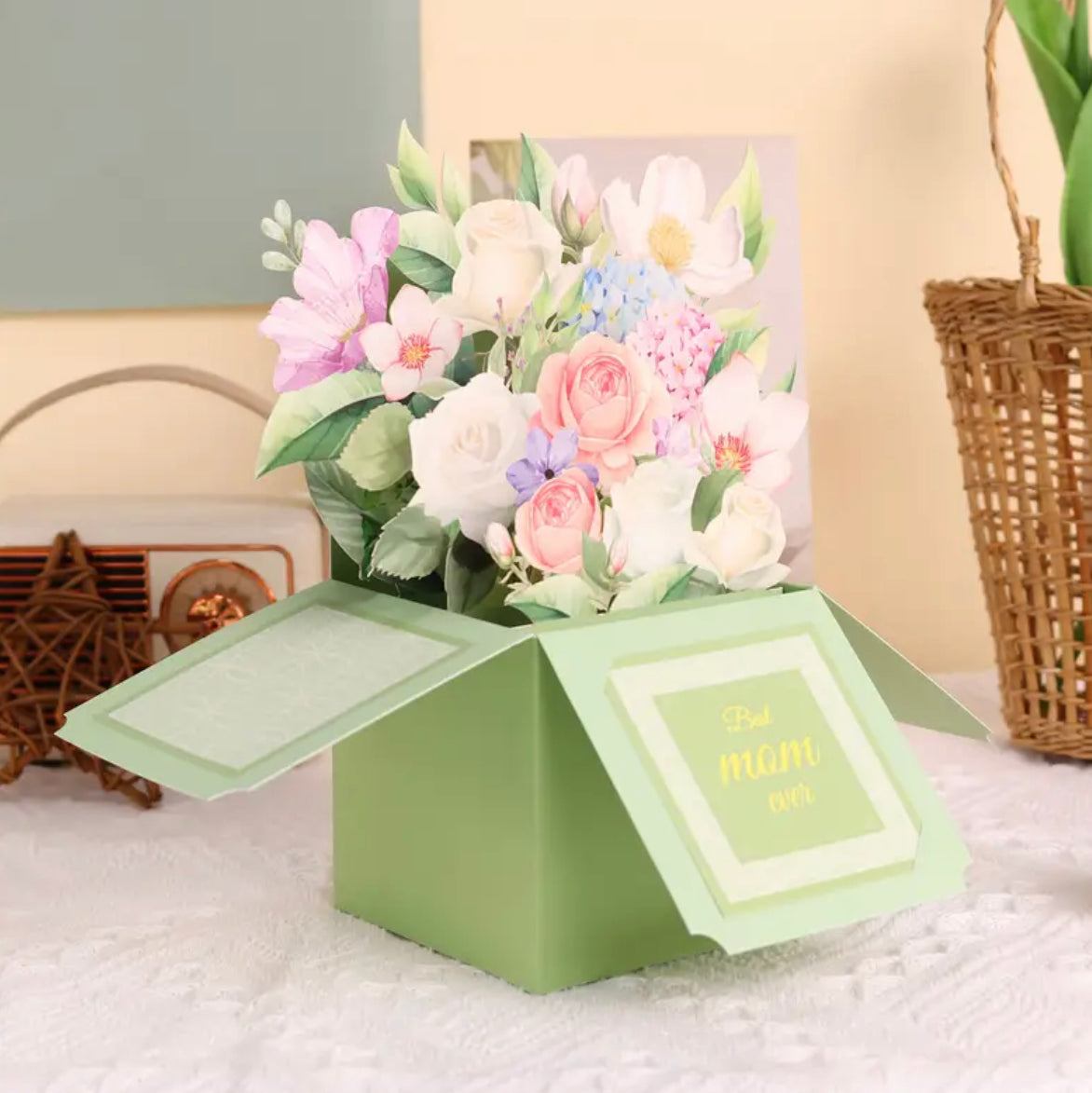 Best Mom Box 3D Greeting Card