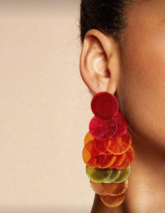 Earth Toned Grape Cluster Earrings