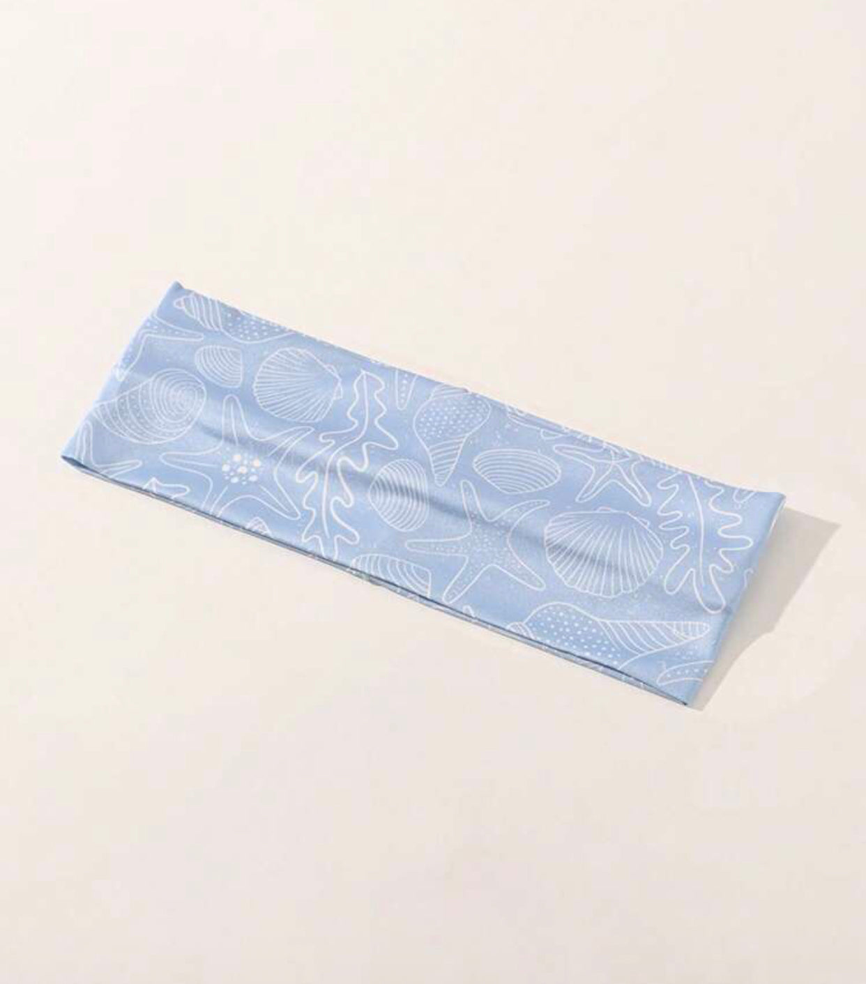 Light Blue Sea Print Headband