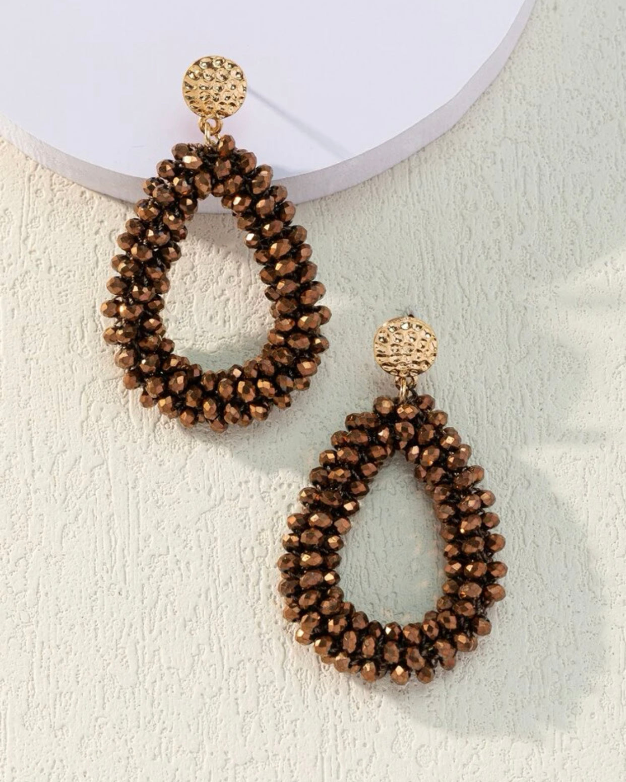 Bronze Water Drop Earrings