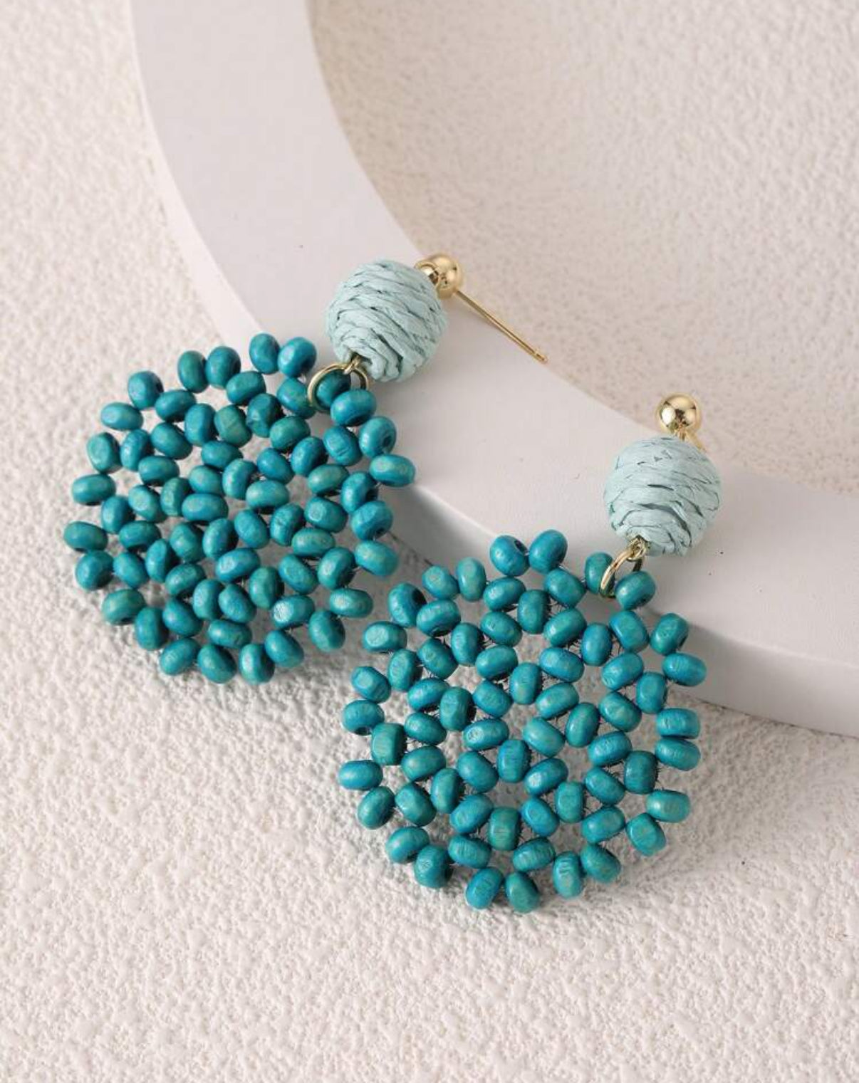 Turquoise Wooden Beads