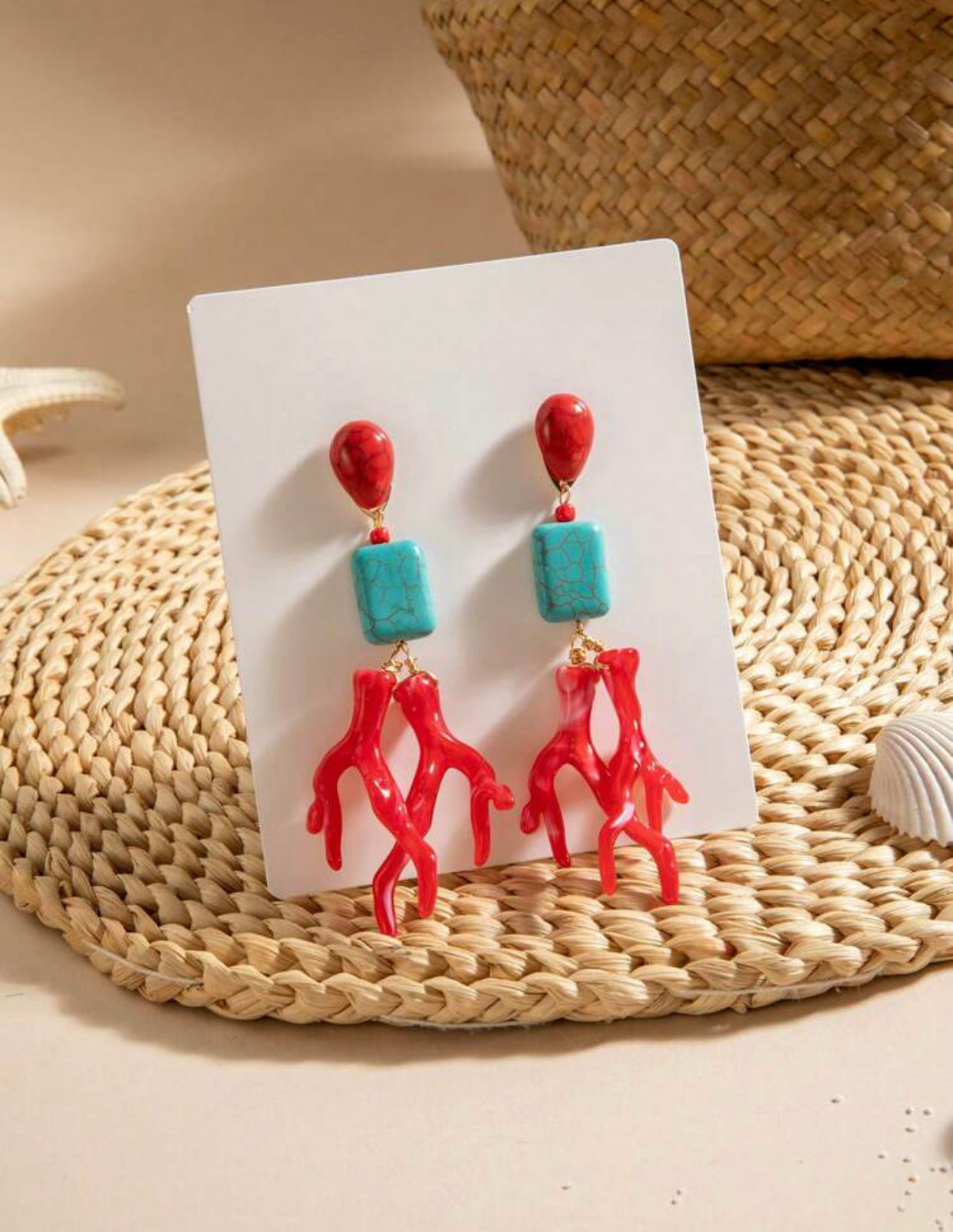 Bohemian Coral Style Earrings