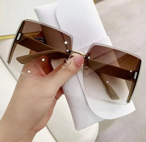 Brown Large Frame Sunglasses