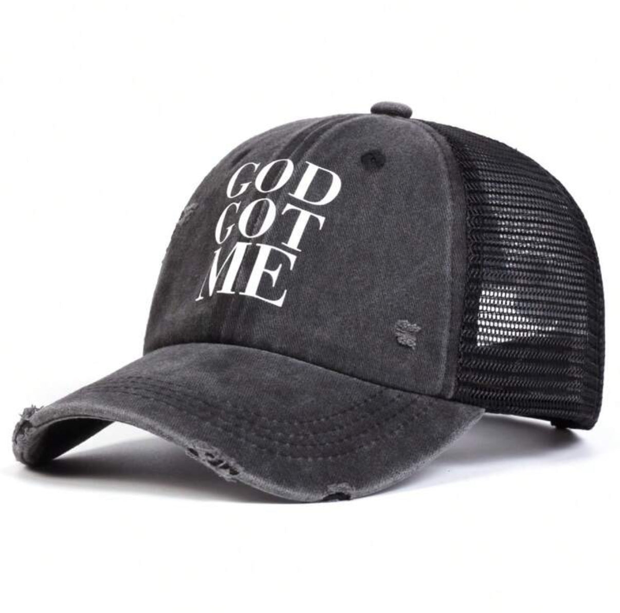 Dark Gray “God Got Me” Hat