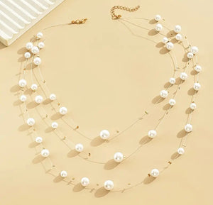 Layered Pearl Necklace