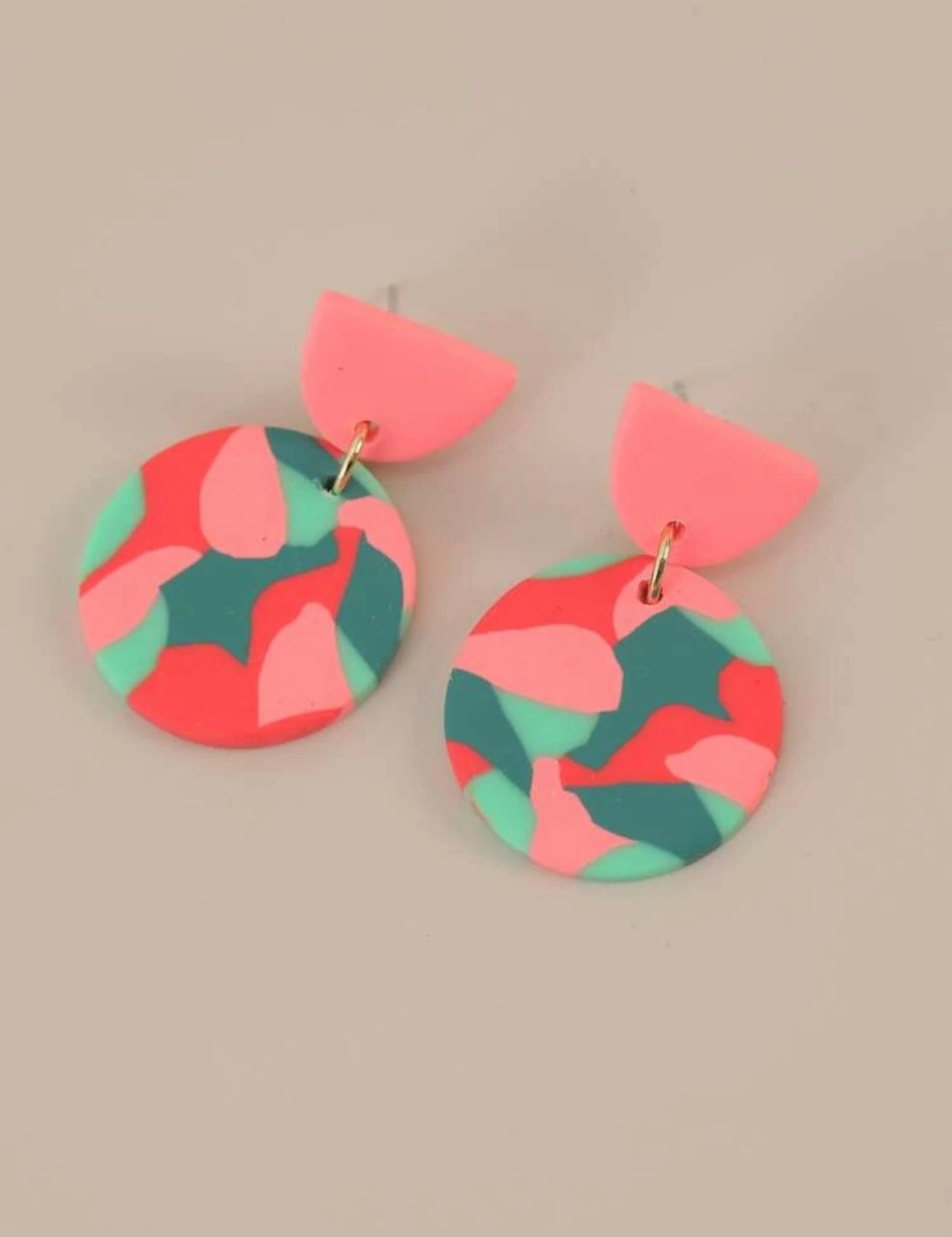 Coral Multicolored Earrings