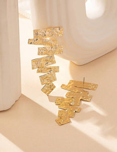 Asymmetrical Gold Earrings