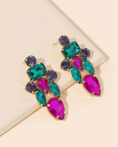 Multicolor Rhinestone Earrings