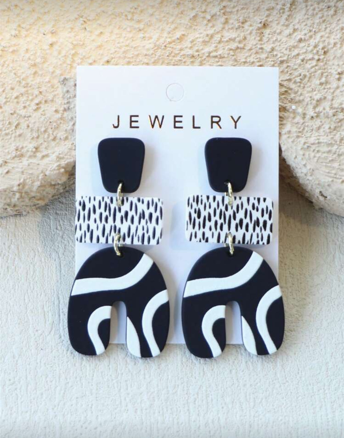 Black and White Multi Print Earrings