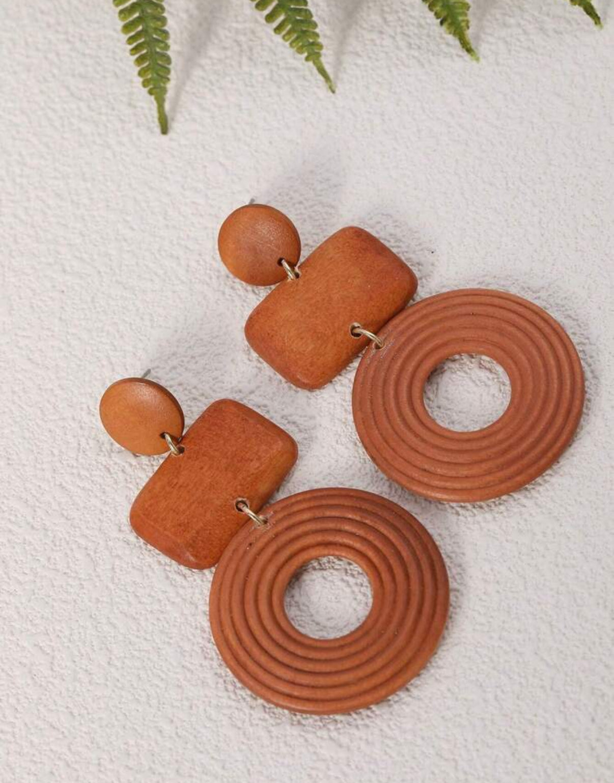 Brown Wooden Earrings