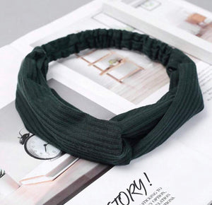 Dark Green Twist Knotted Headband