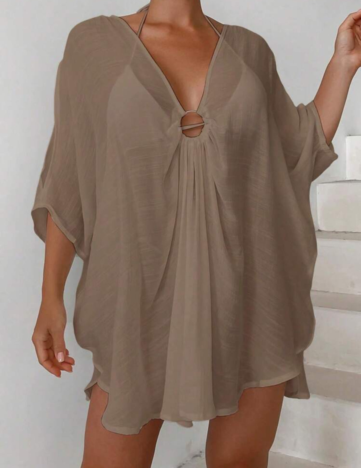 Tan Beach Cover Up (One Size)