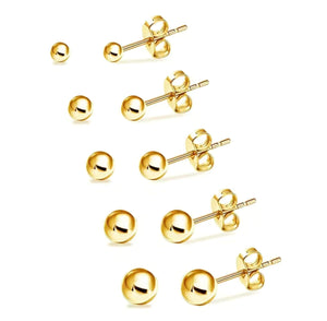 Gold 5 pair Ball Earrings – Kita's Kloset Bahamas