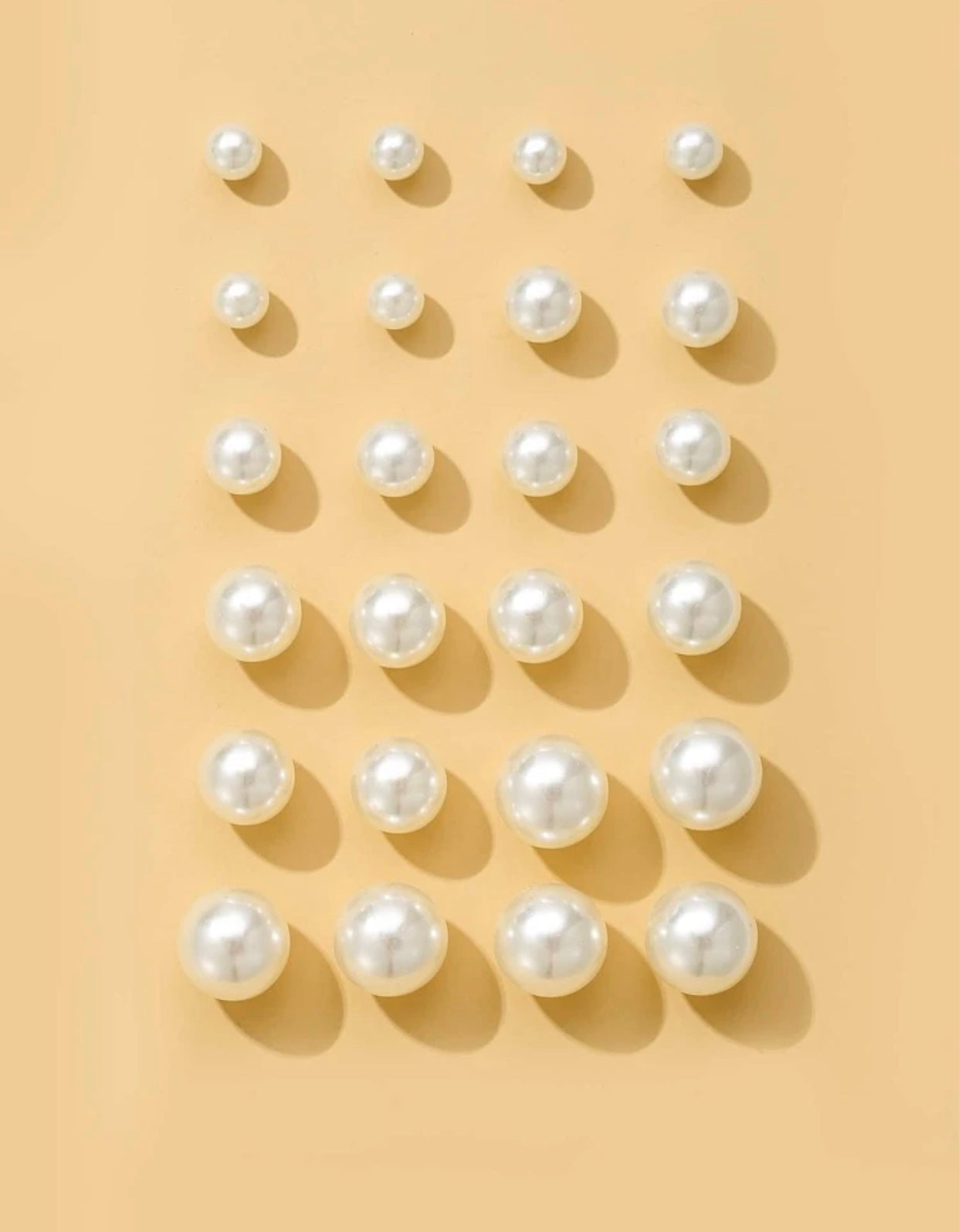 12 pair Faux Pearl Earrings
