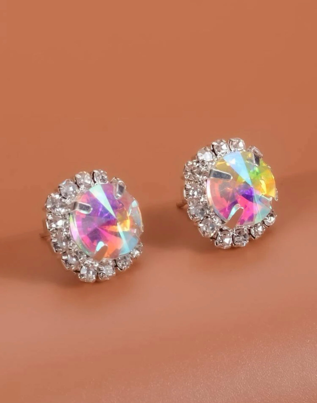 Rhinestone Stud Earrings