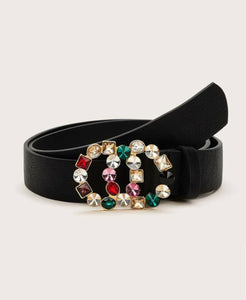 Rhinestone Double O Belt