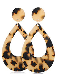 Leopard Teardrop Earrings